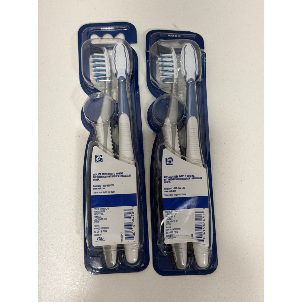 Oral-B CrossAction All In One Soft Toothbrushes 2X Value Pack 4 Total Brushes
